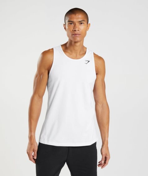 Men's Gymshark Critical Tanks White | NZ 1XCMTO